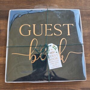 Ginger Ray Velvet Wedding Guest Book Copper Foil Dark Green New in Box